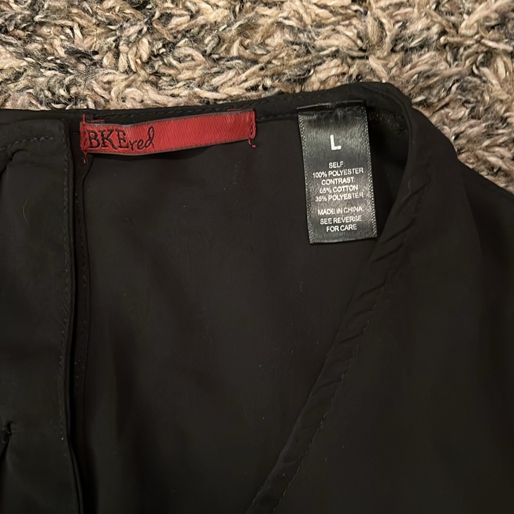 Bke Red Size Large /Loose Fitting, Buttons Up Back - image 2